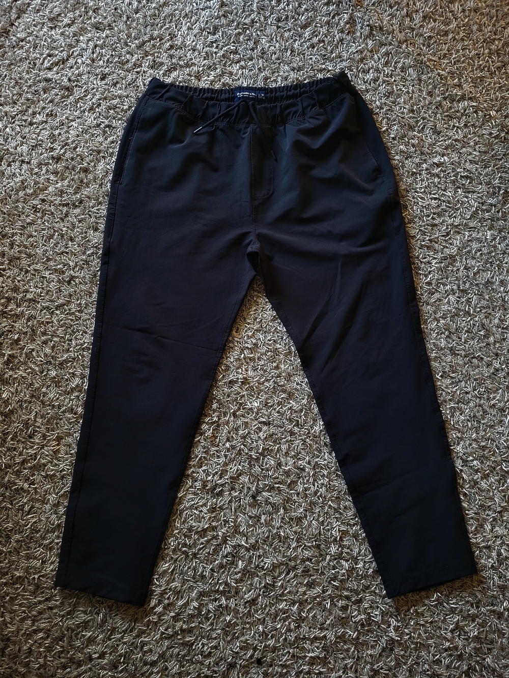 Abracrombie & Fitch Skinny Taper Stretch Men's Black Nylon Pants Size Medium